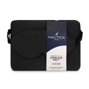 Kit De Sue&ntilde;o Almohada De Viaje Negro Nautica