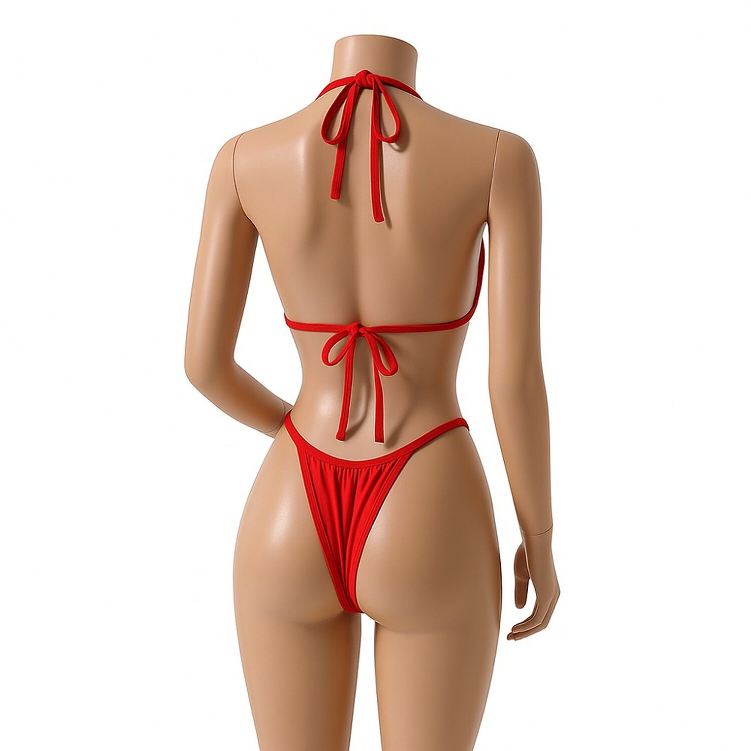 Traje De Ba&ntilde;o Bikinis Con Push-up Triangular Tiro Alto Mujer image number 2.0