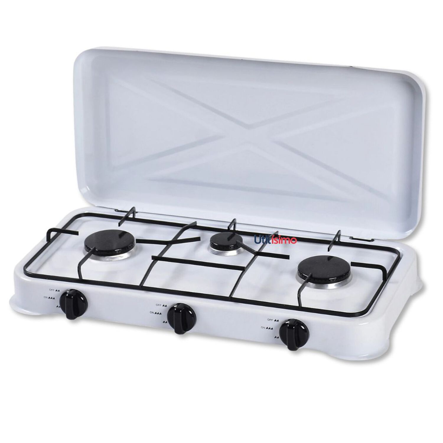 Cocina Encimera A Gas Licuado 3 Platos Blanca image number 0.0