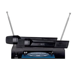 Pack De 2 Micr&oacute;fonos Inal&aacute;mbricos Vhf Pro Wm-787 Audio Hd