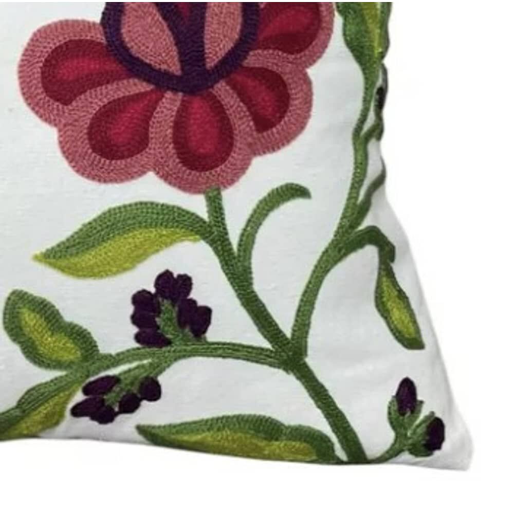 Funda Bordada Para Cojin 45x45cm Cierre Oculto Algodon image number 1.0