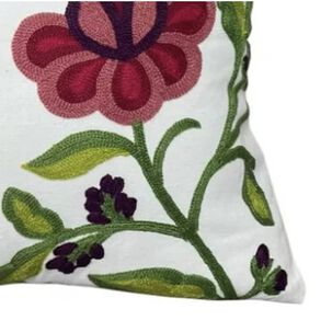 Funda Bordada Para Cojin 45x45cm Cierre Oculto Algodon