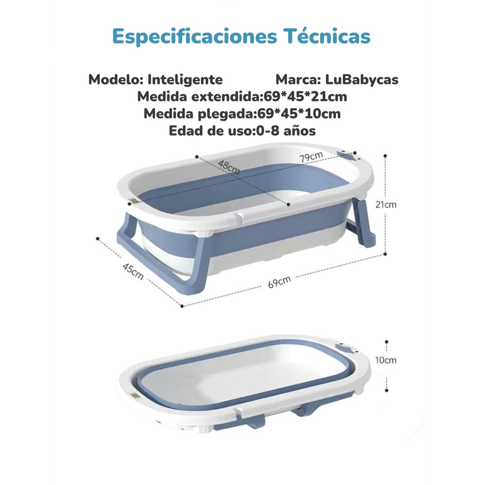 Ba&ntilde;era Plegable Con Term&oacute;metro Cojin Y M&aacute;s Accesorios Rosada image number 4.0