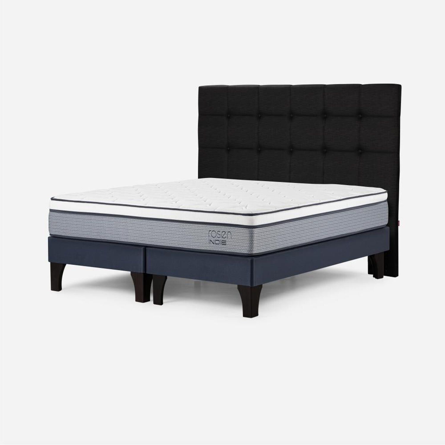 Cama Europea Rosen Indie / King / Base Dividida + Respaldo Issey Grafito image number 2.0