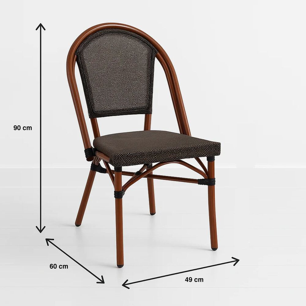 Silla Bistro Parisina Textileno - Caf&eacute; Oscuro image number 10.0