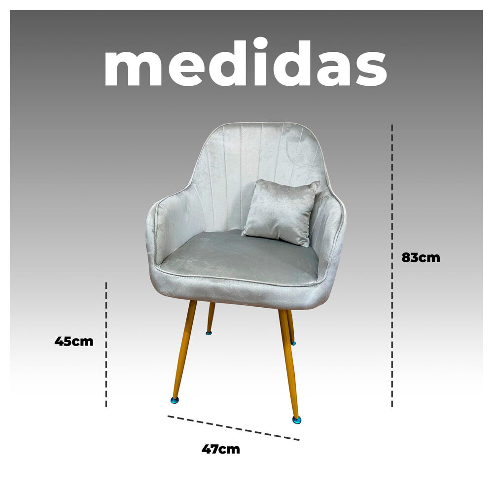 Pack 2 Butaca Poltrona Sofí De Terciopelo Con Patas De Madera image number 5.0