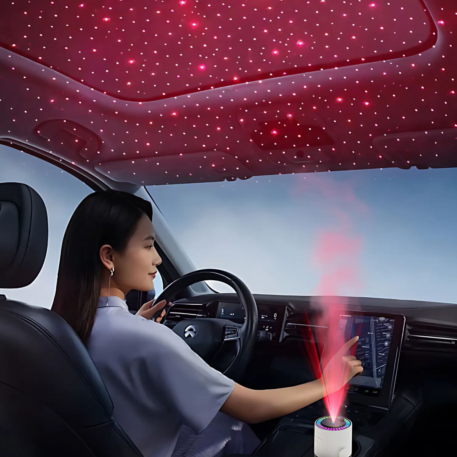 Humidificador Usb Con Proyecci&oacute;n Luz Cielo Estrellas Port&aacute;til image number 6.0