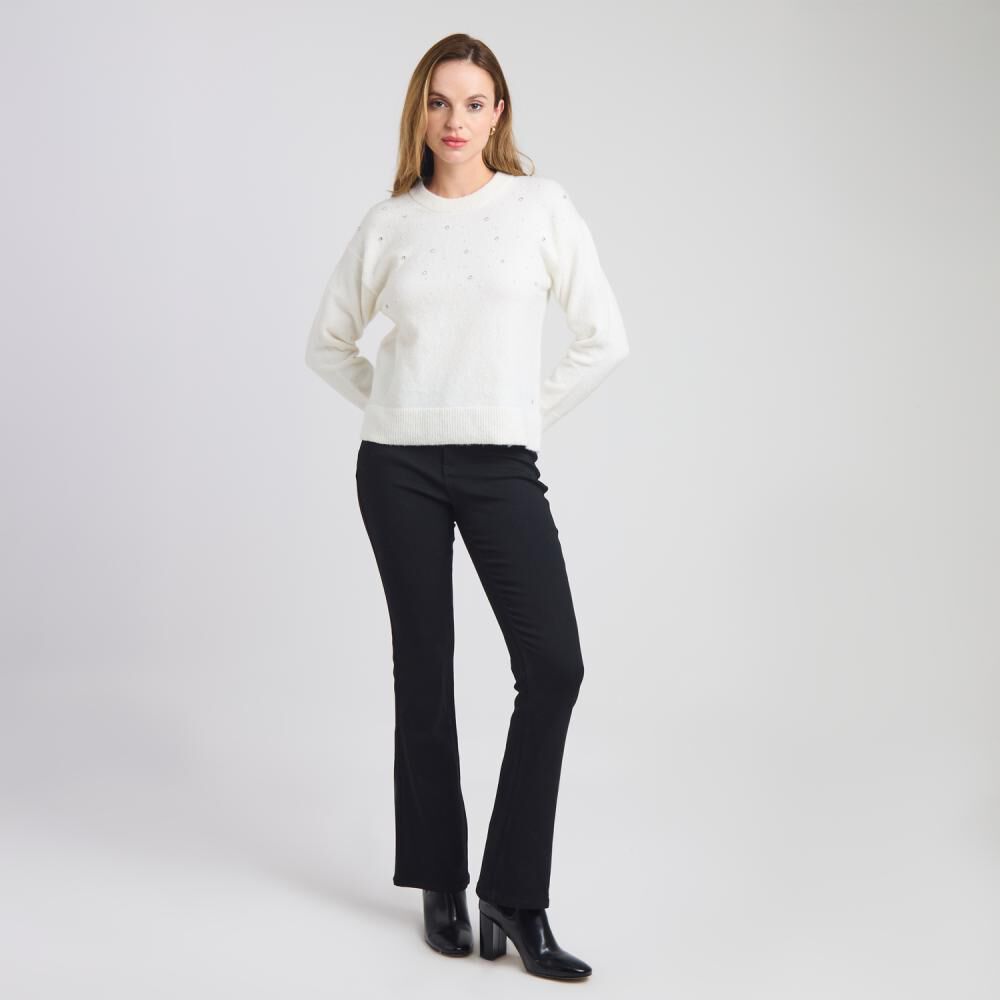 Sweater Aplicación Perlas Regular Mujer Kimera image number 1.0