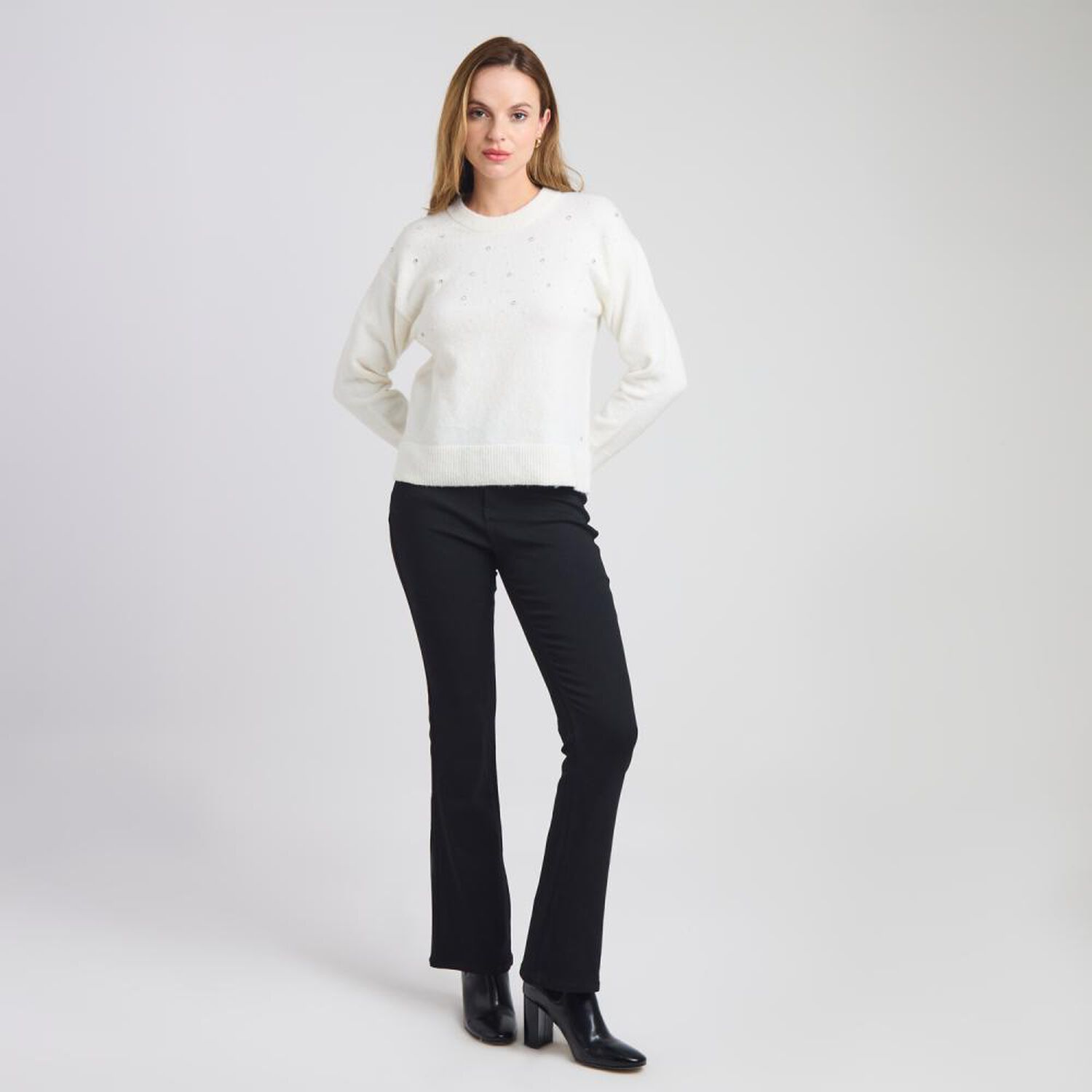 Sweater Aplicaci&oacute;n Perlas Regular Mujer Kimera image number 1.0