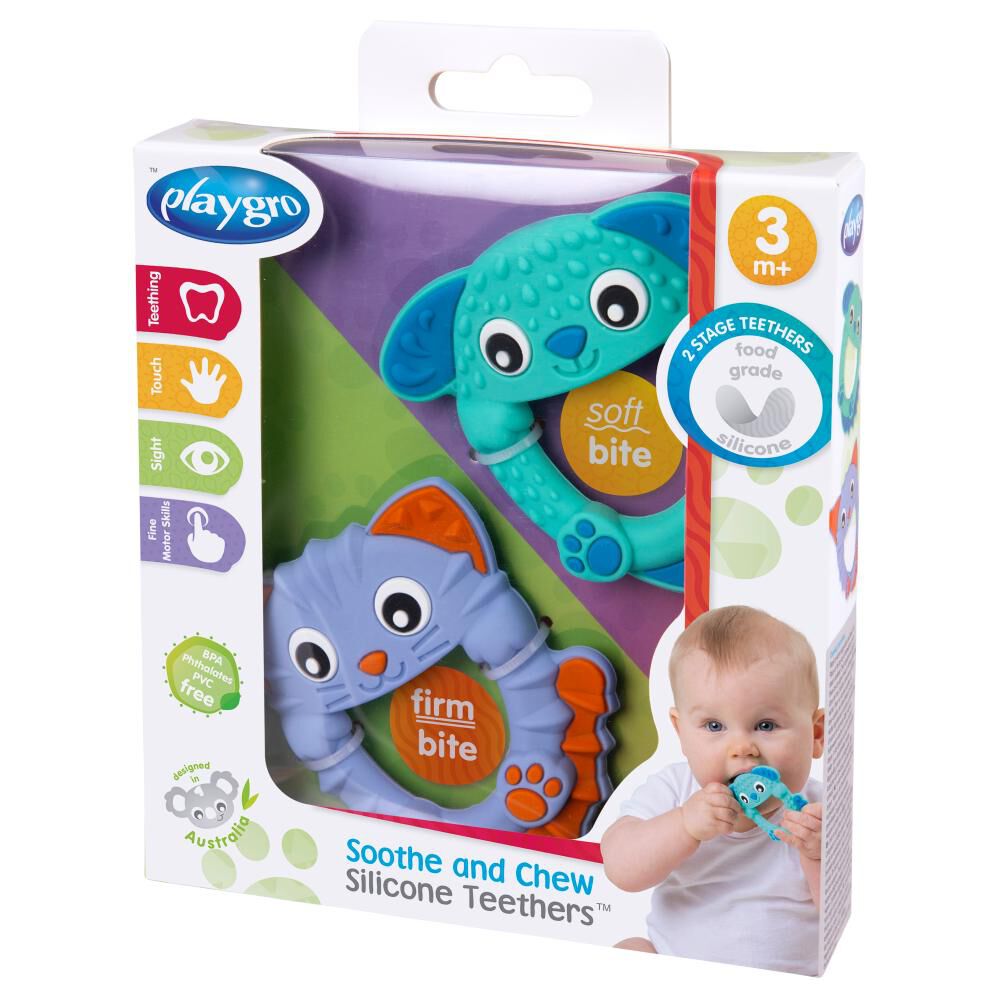 Pack Mordedores De Silicona Playgro image number 6.0