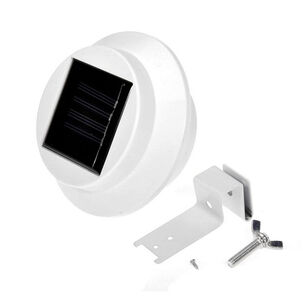 Foco Led Redondo Con Panel Solar 1.2v Blanco