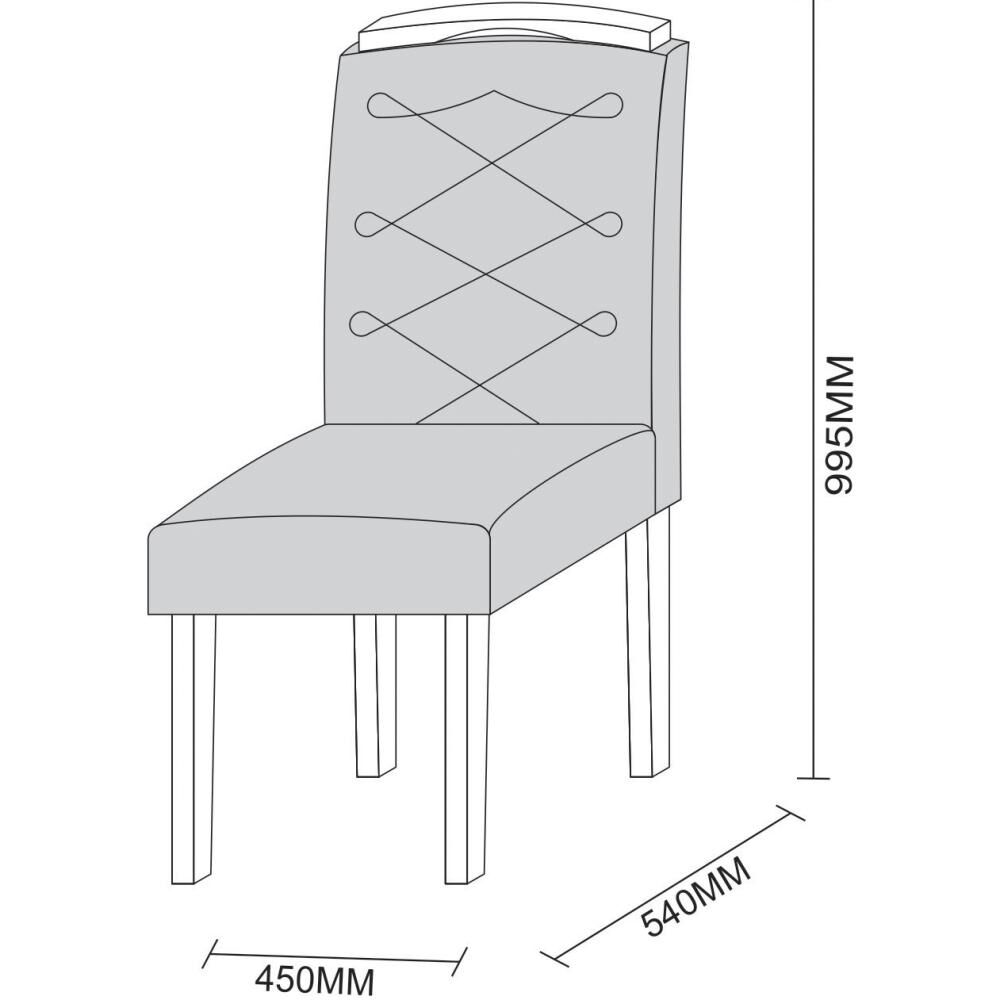 Juego De Comedor Jdo & Design Isabella / 4 Sillas image number 2.0