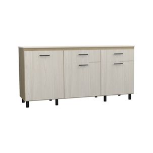 Mueble Base De Cocina 3 Puertas 2 Cajones Fm-003c Caf&eacute; Claro