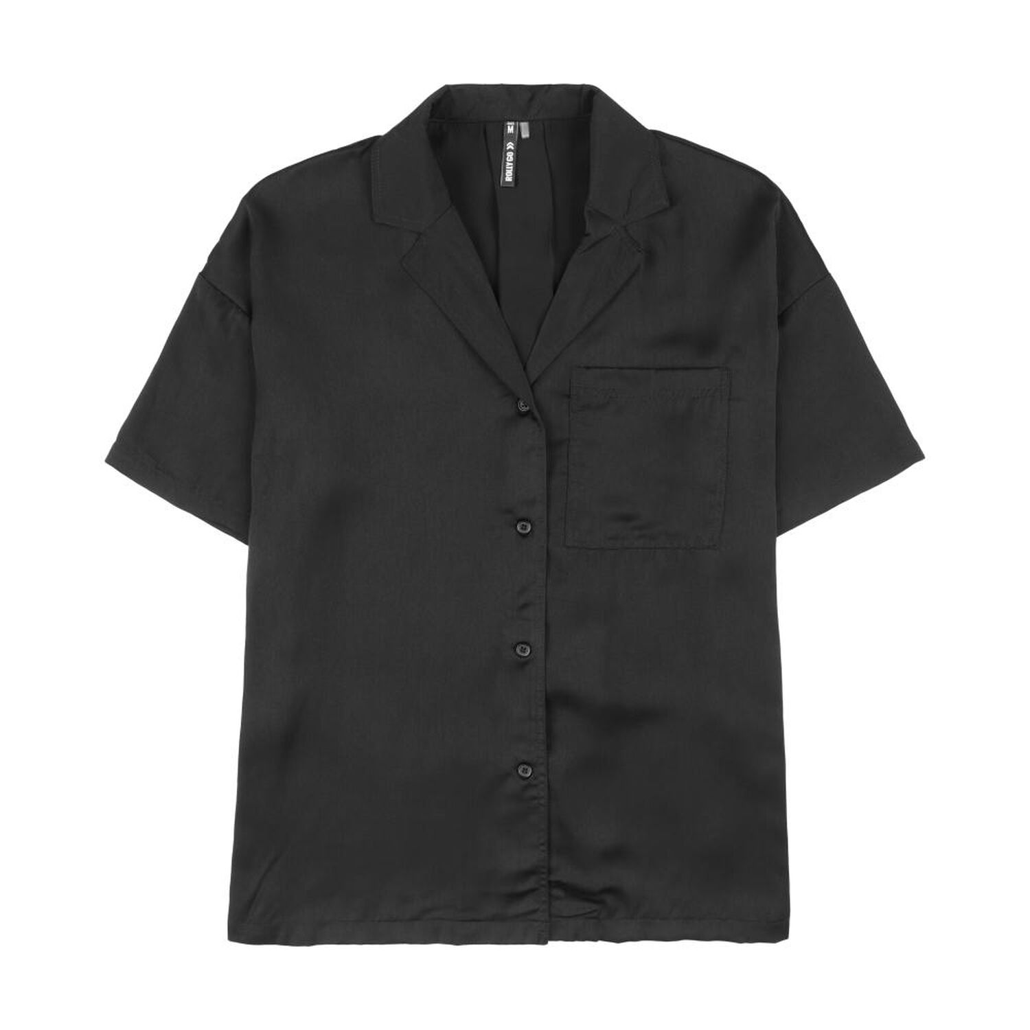 Blusa Satinada Regular Manga Corta Cuello Redondo Mujer Rolly Go image number 0.0
