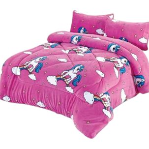 Cobertor De Invierno Plush Con Chiporro1.5 Plazas + 1 Fundas De Almohada Ccp-23
