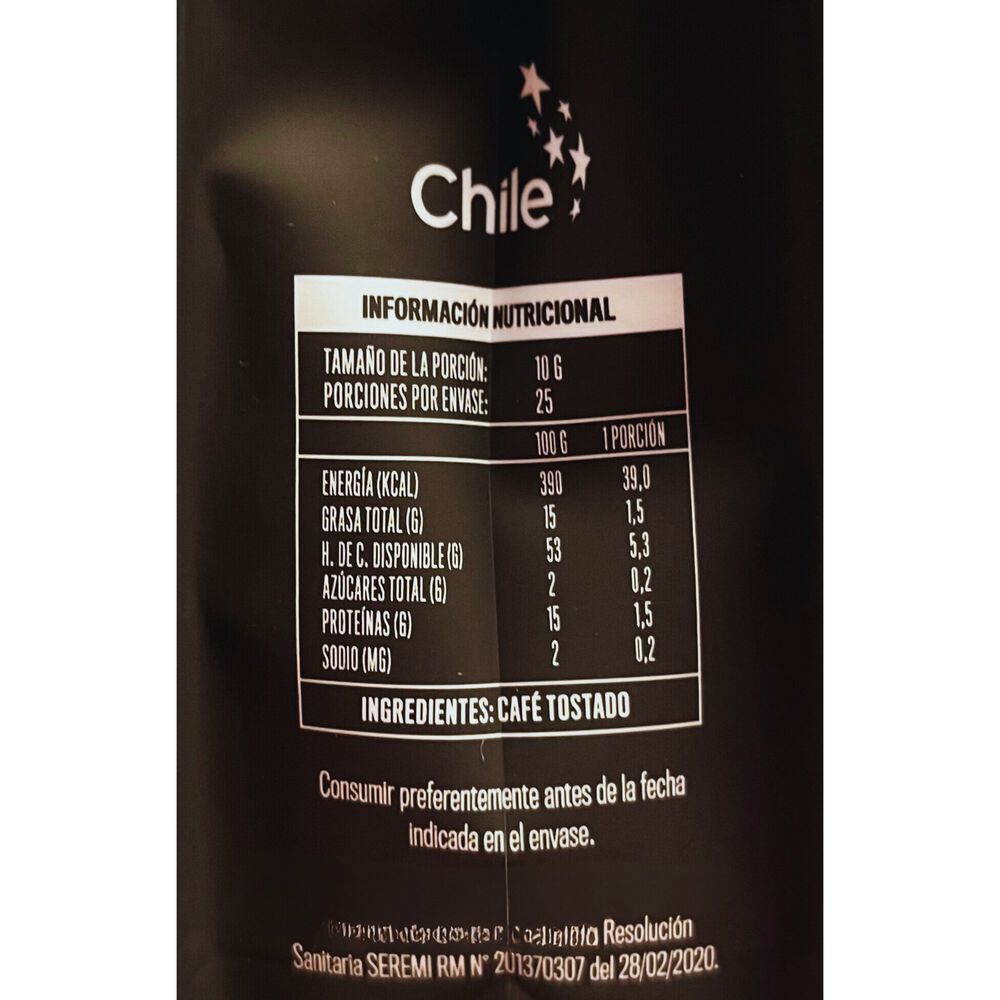Cafe En Grano Kawas Espresso Arabica Original 250g image number 6.0