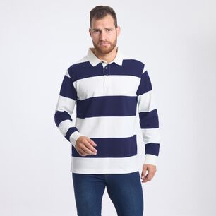 Polera Rayas Regular Manga Larga Cuello Piqué Hombre Peroe