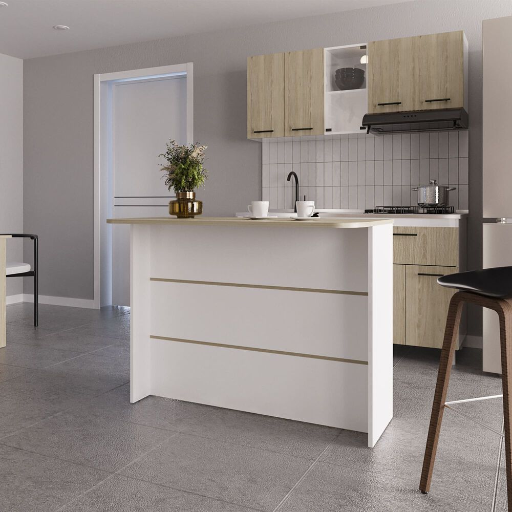 Isla Cocina 120x60x90 Cm Fm-003b Blanco image number 5.0