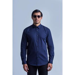 Camisa Lisa Regular Manga Larga Hombre Hummer