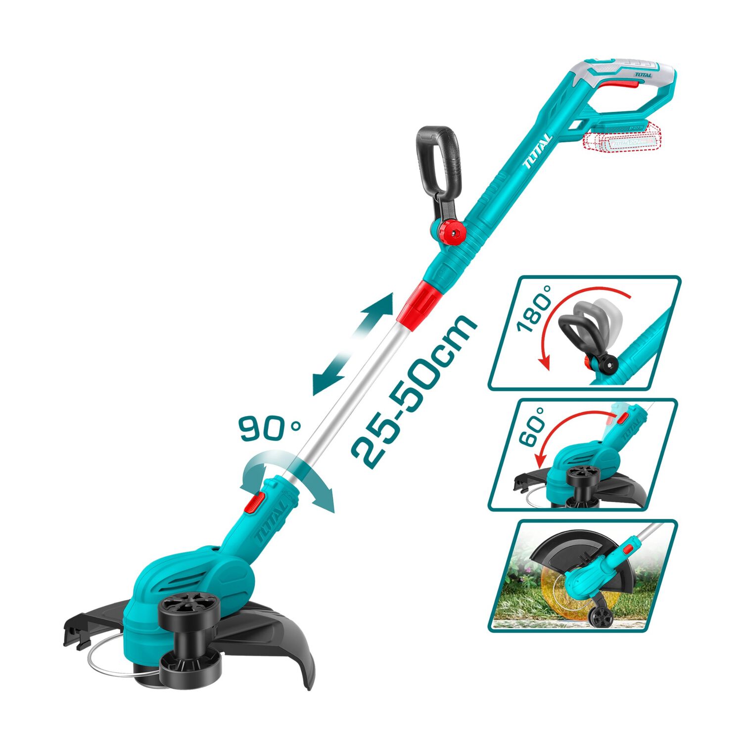 Orilladora Inalambrica 20v 8200 Rpm Sin Bateria Y Cargador Total image number 1.0
