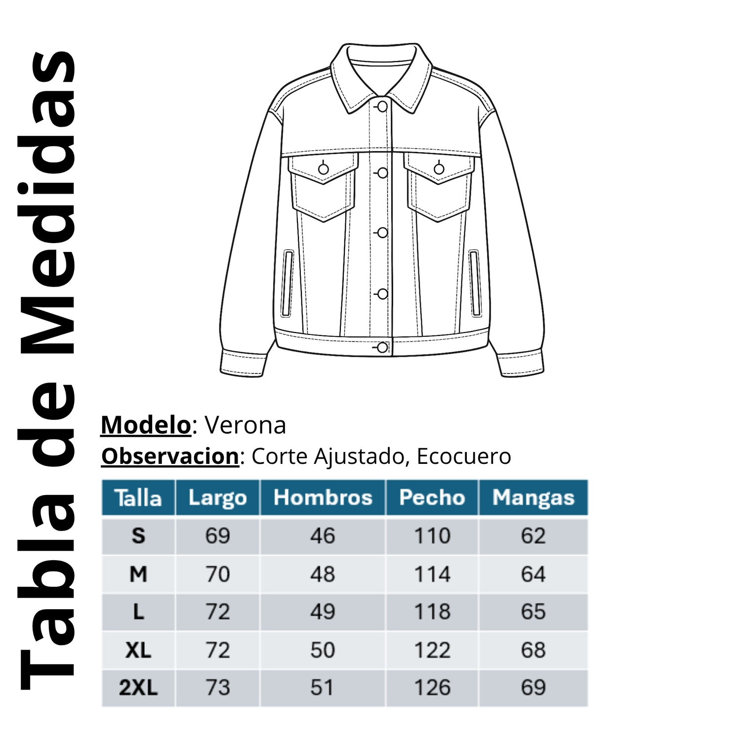 Chaqueta Ecocuero Clasica Hombre Verona image number 2.0