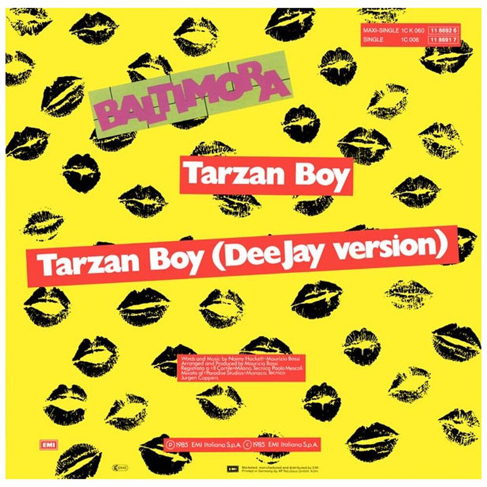 Baltimora - Tarzan Boy | 12" Maxi Single Vinilo Usado image number 1.0