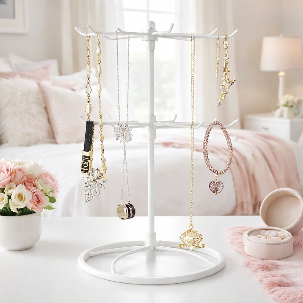 Exhibidor Met&aacute;lico 2 Niveles Para Joyas Y Collares image number 15.0