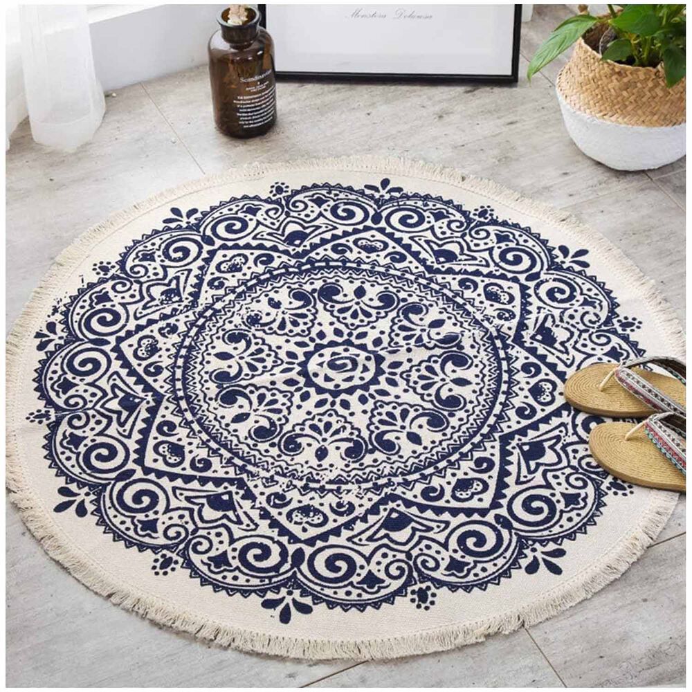 Alfombras Redondas Kilin Lino-algodon 120 Cm Mod02 image number 0.0