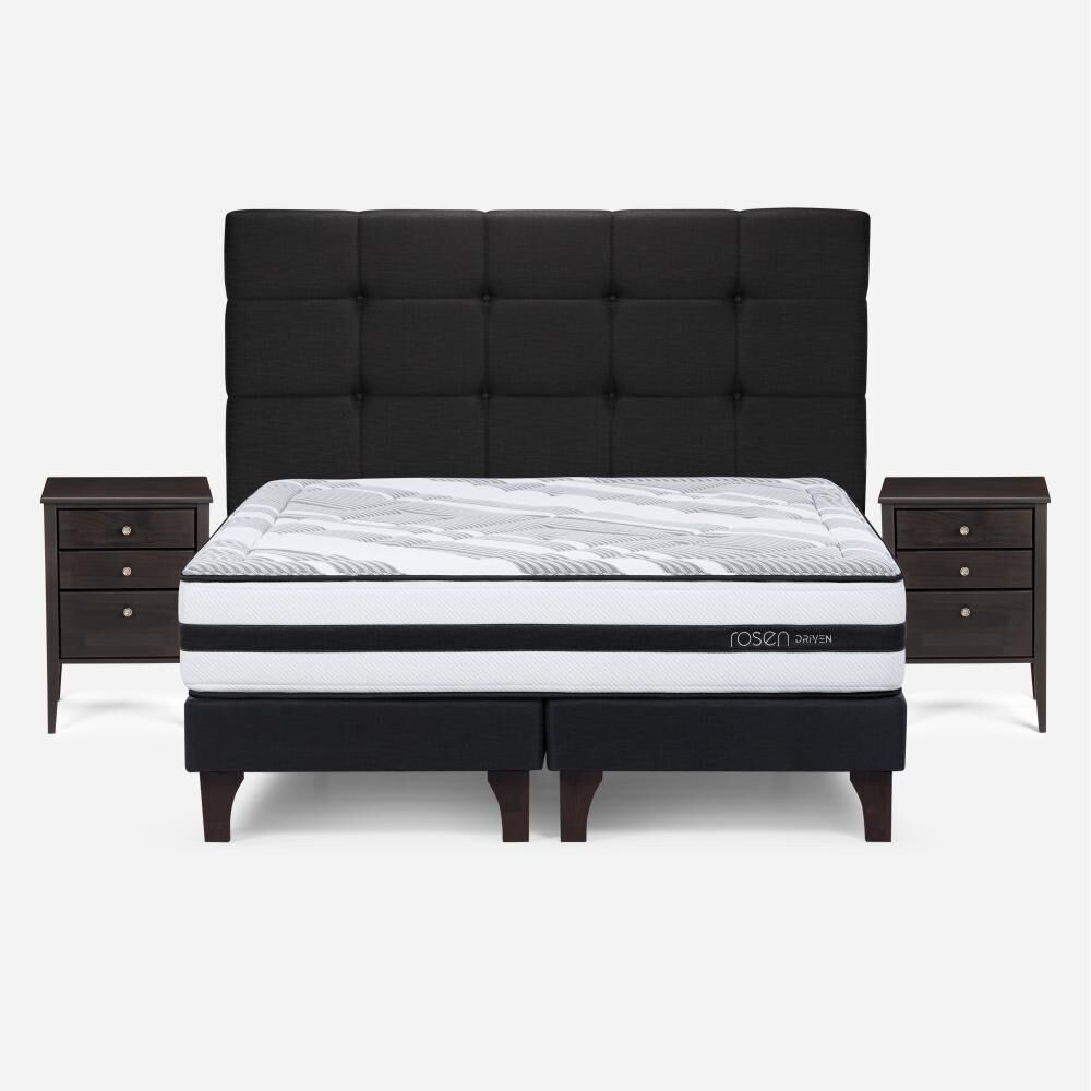 Cama Europea Rosen Driven / 2 Plazas / Base Dividida + Set De Maderas image number 0.0