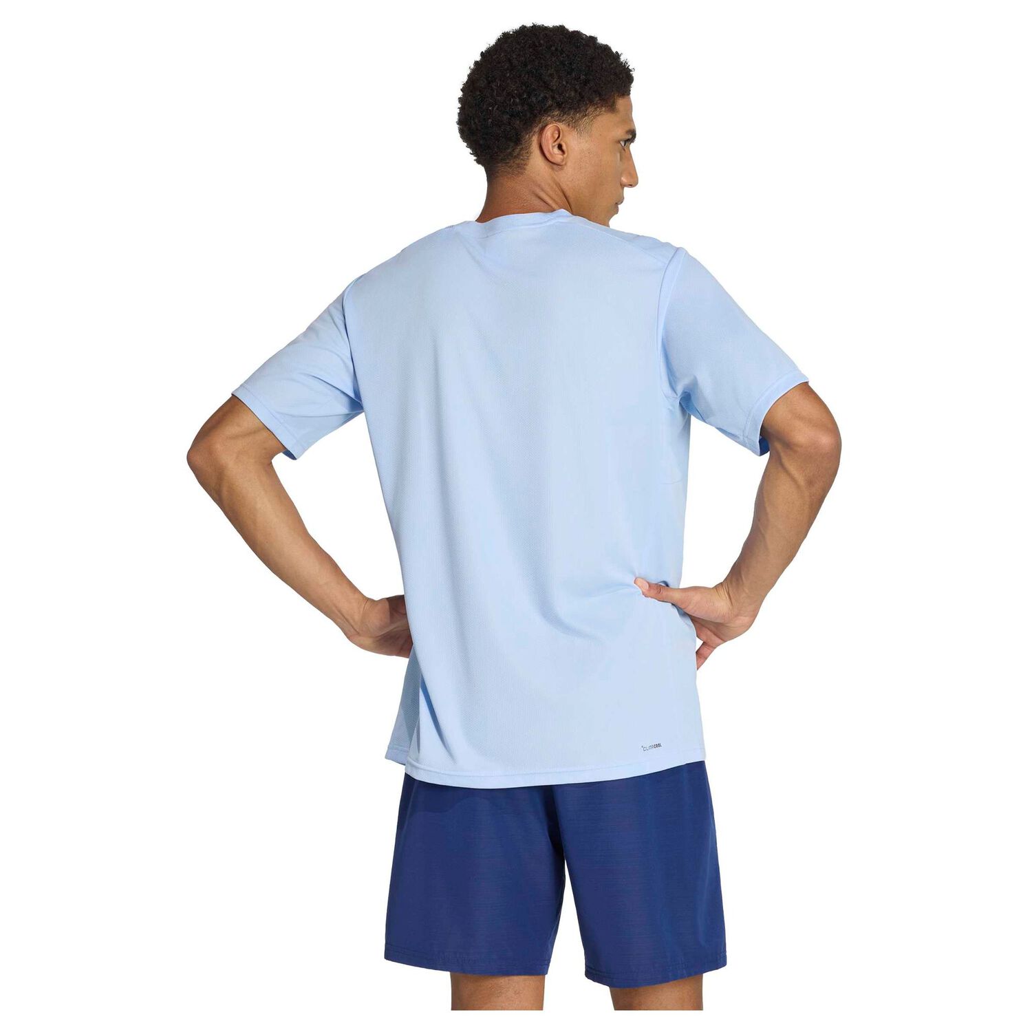 Polera Deportiva Celeste Adidas image number 2.0