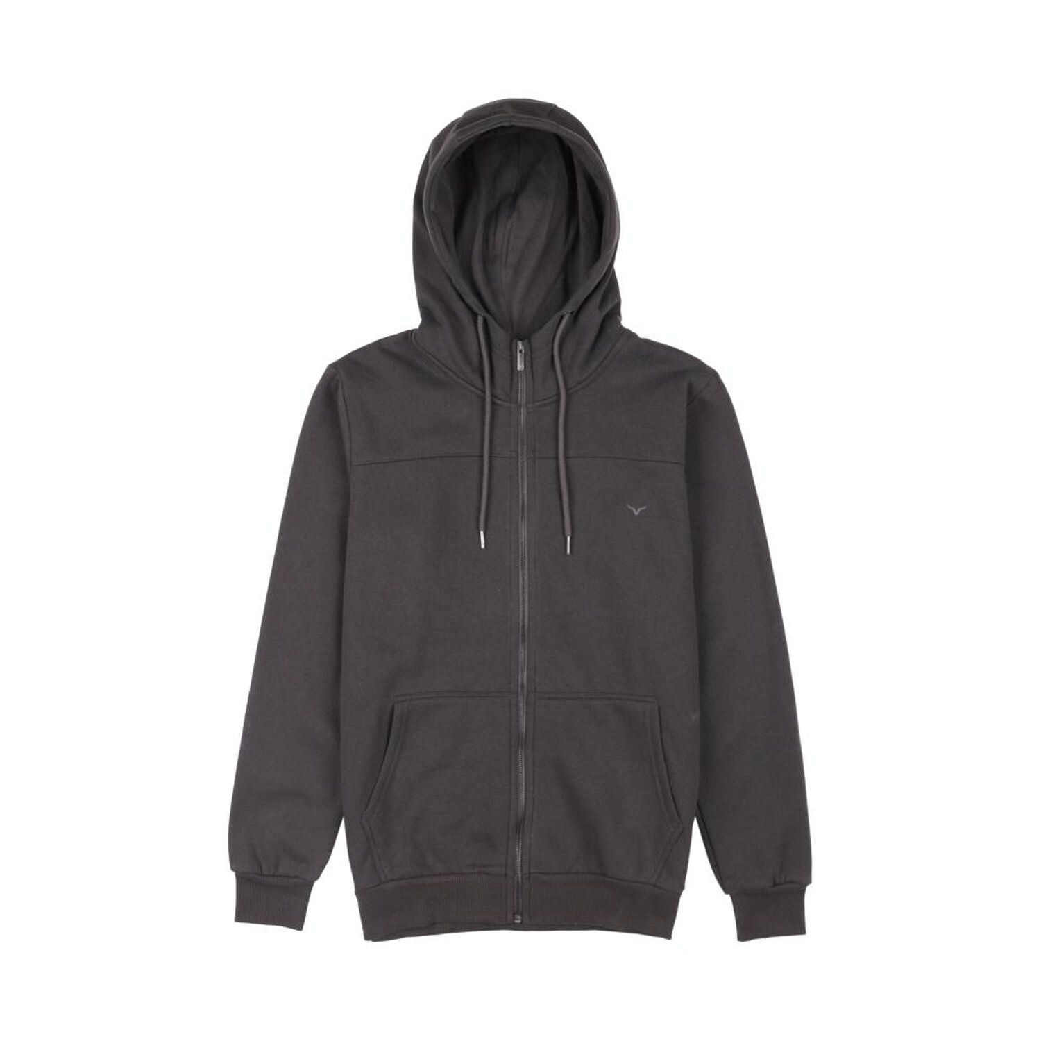 Poler&oacute;n B&aacute;sico Liso Cuello Alto Con Capucha Hombre Az Black image number 0.0