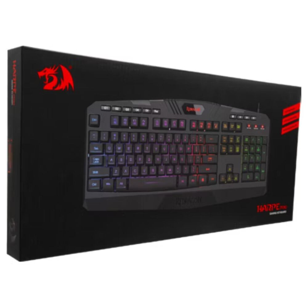 Teclado Mecanico Gamer Usb Rgb Negro Harpe Redragon image number 4.0