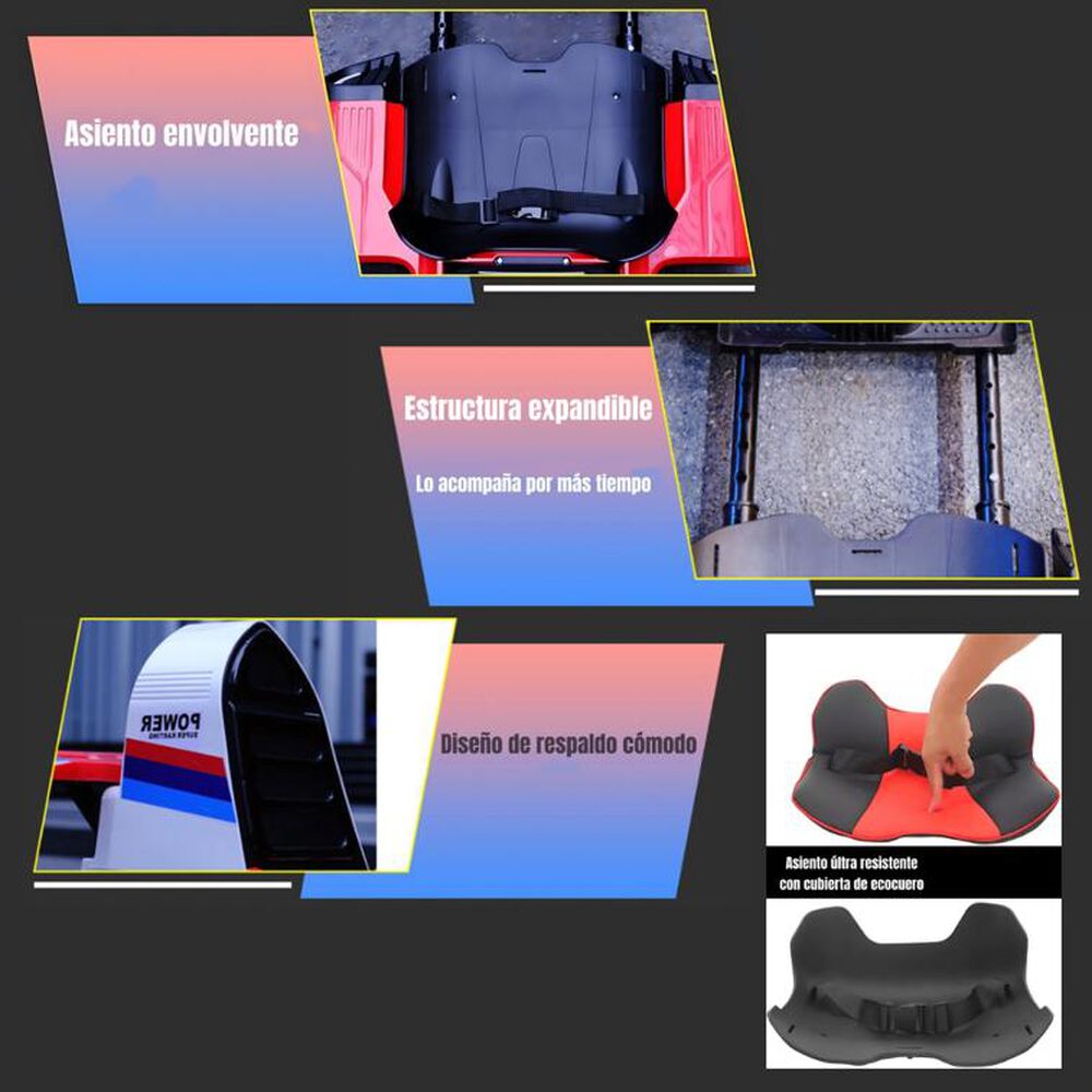 Go Kart Auto Eléctrico 12v25a Rojo Con Control Lubabycas image number 1.0