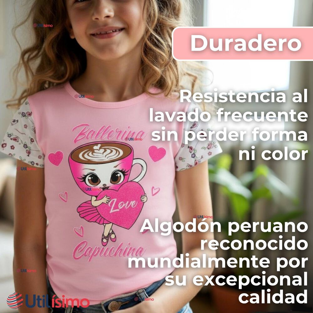 Polera Brainrots 100% Algod&oacute;n Manga Corta Ni&ntilde;a Tralalero Rosado image number 6.0