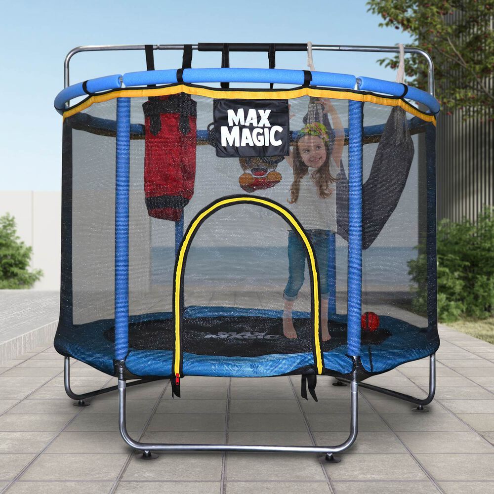 Cama El&aacute;stica Infantil Max Magic Azul Con Accesorios 150cm image number 1.0