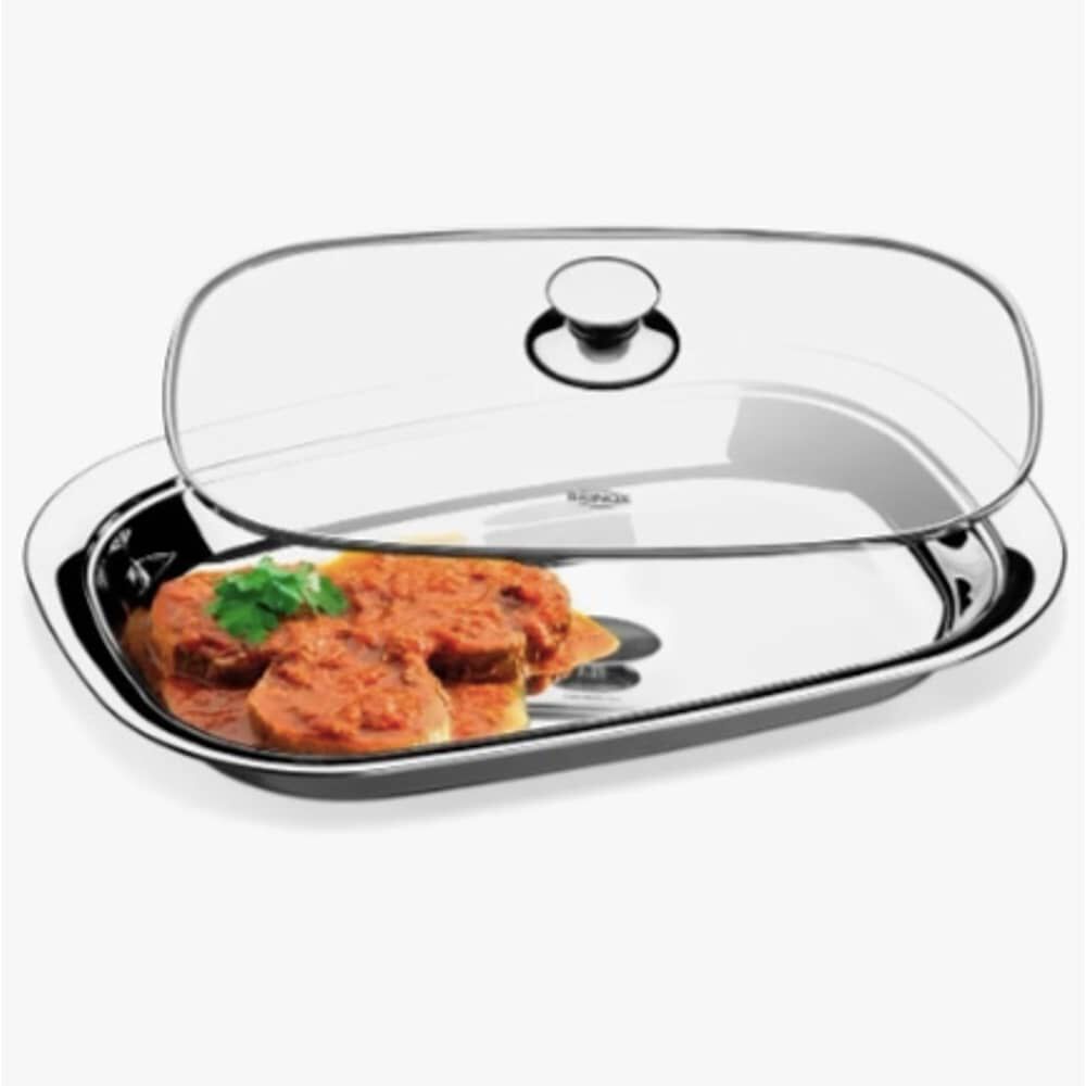 Fuente Con Tapa De Vidrio Acero Inoxidable image number 0.0