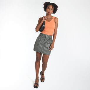 Polera Crop Tirantes Sin Mangas Cuello V Mujer Rolly Go