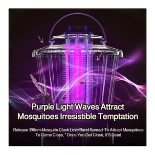 Lámpara Eléctrica Anti Mosquitos Uv Negra