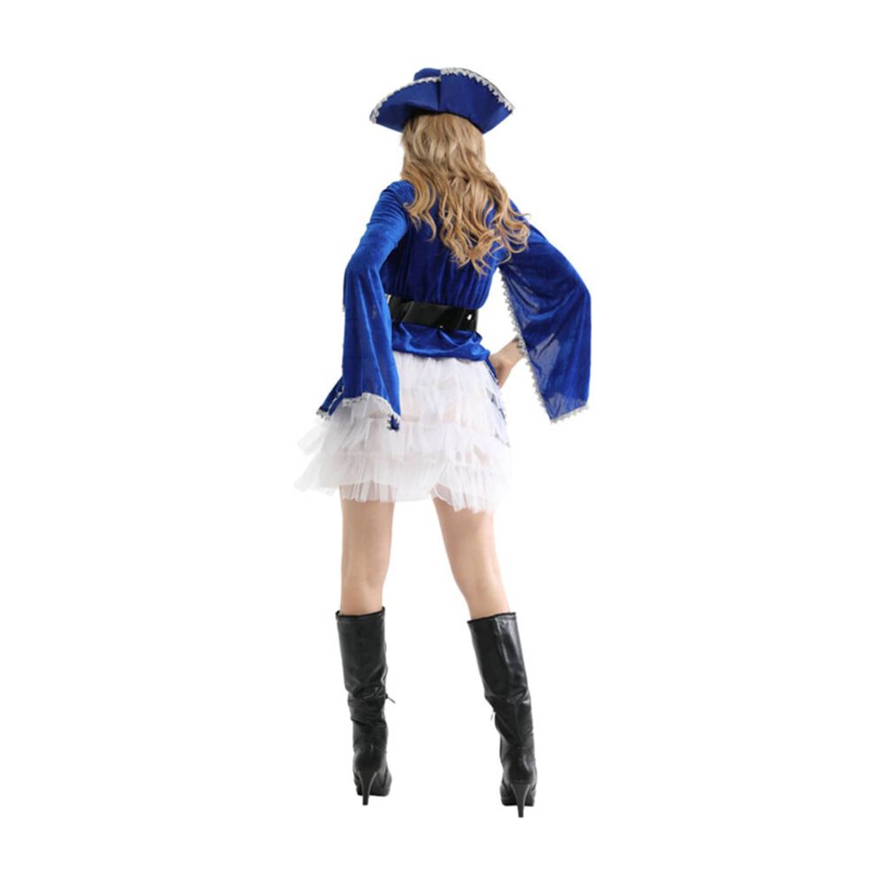 Disfraz Premium Blue Pirata Corsario Mujer image number 3.0