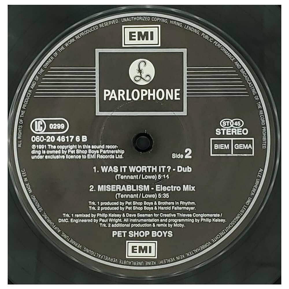 Pet Shop Boys - Was It Worth It? | 12" Maxi Single Vinilo Usado image number 3.0