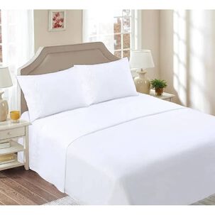 Juego De S&aacute;banas 1.5-188 Hilos Blanco