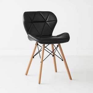 Silla Radar Acolchada Ecocuero - Negra