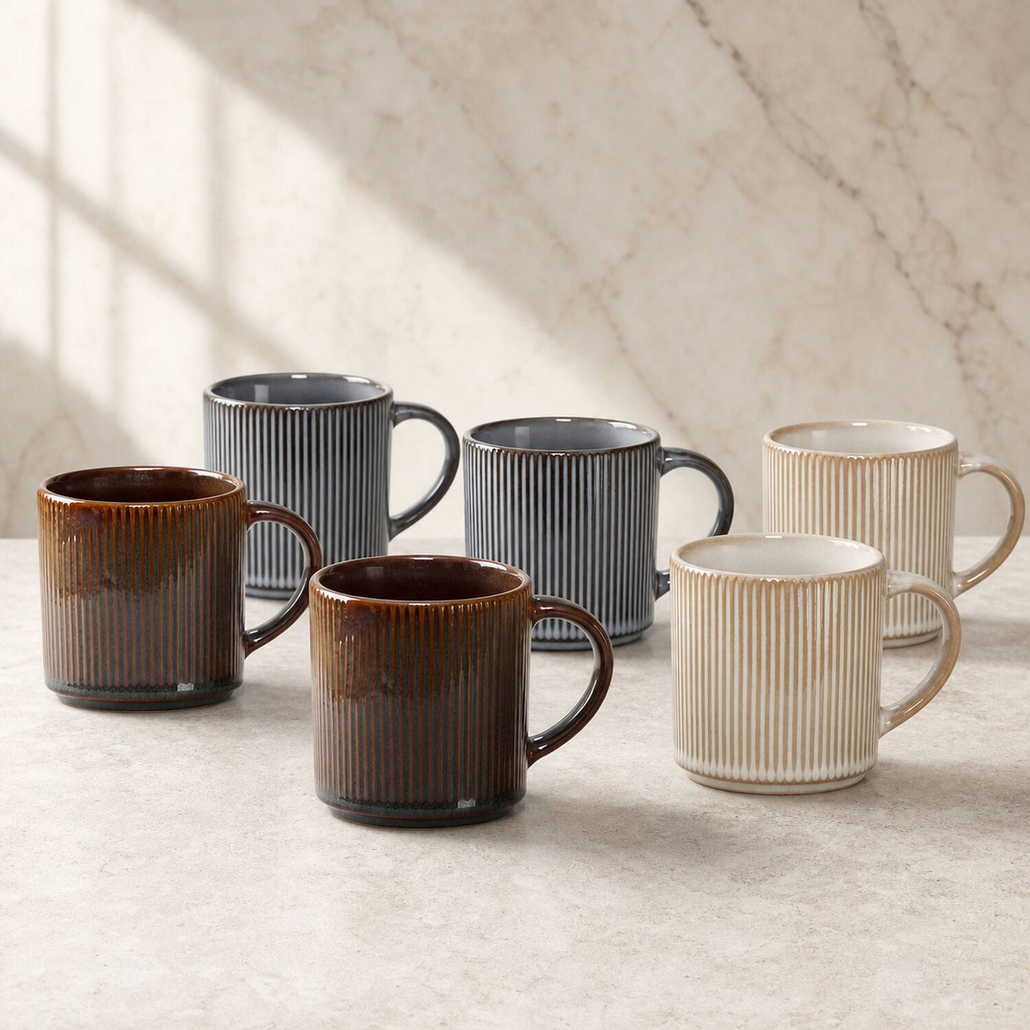 Set 6 Tazas Mug Cer&aacute;mica Vik 350 Ml - Surtido 3 Modelos image number 1.0