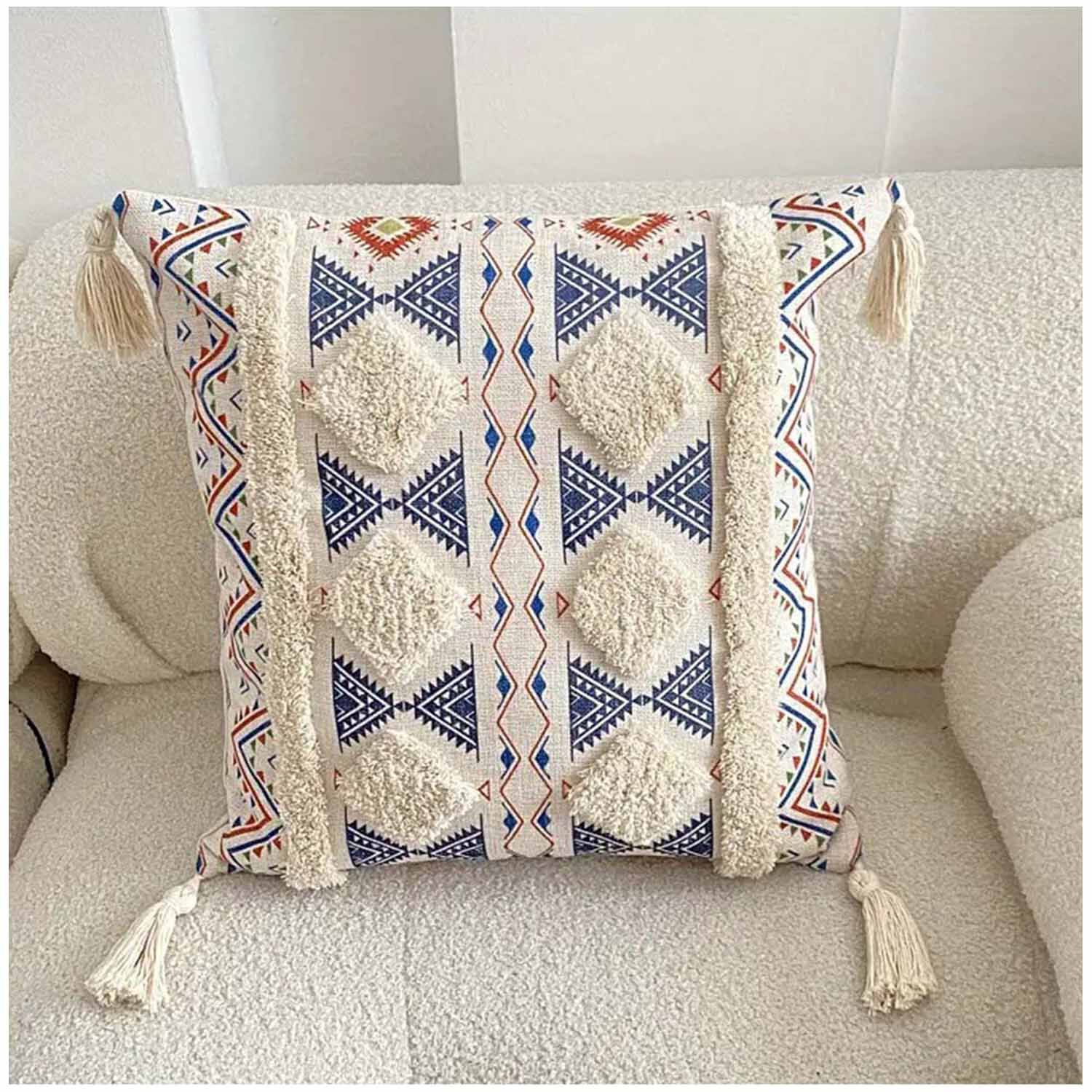 Pack De 02 Fundas De Cojin Dise&ntilde;o Boho 45x45 Cm Mod88 image number 1.0