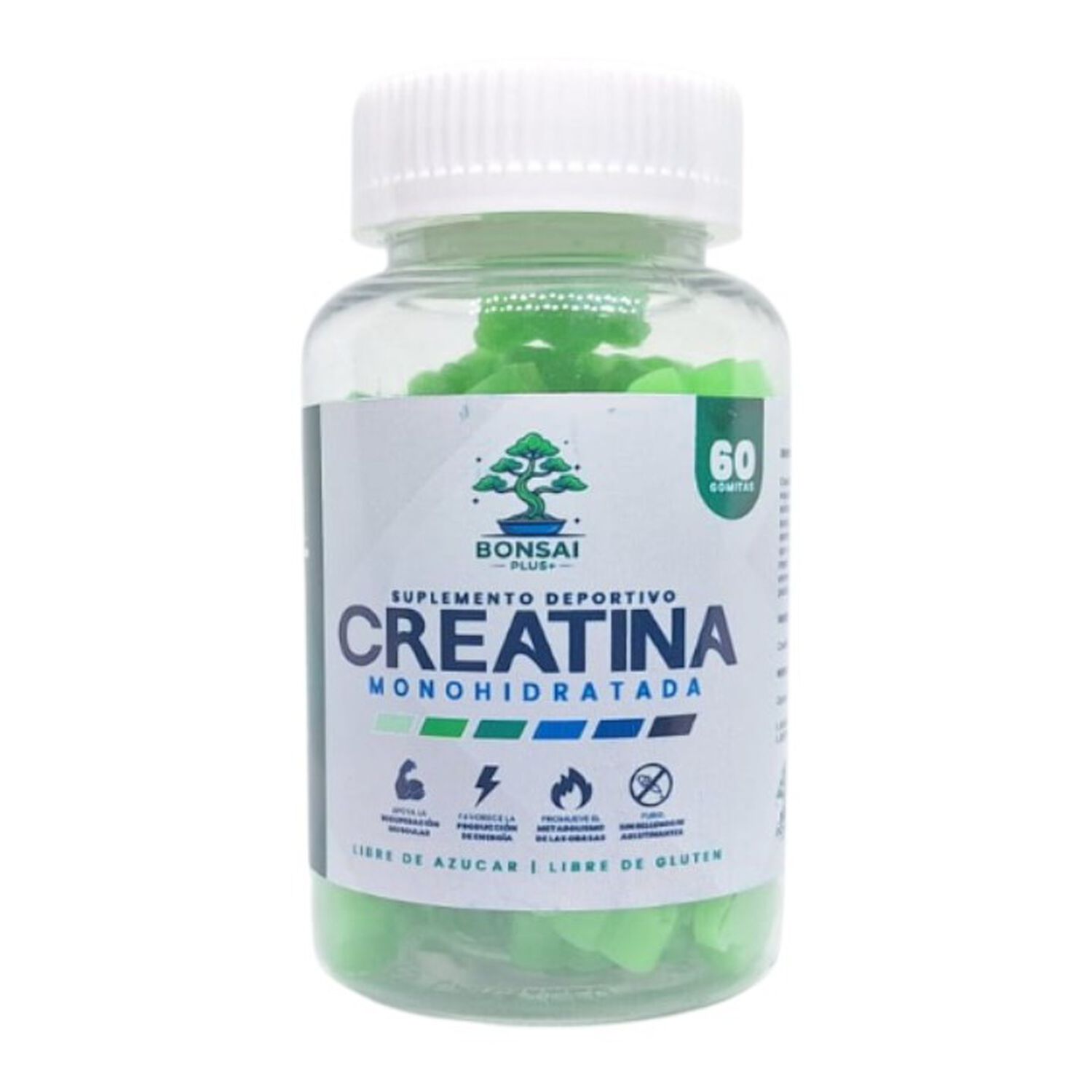 Creatina Monohidratada 60 Gomitas 5g - Gummies - 30 Dias - Bonsai Plus+ image number 3.0