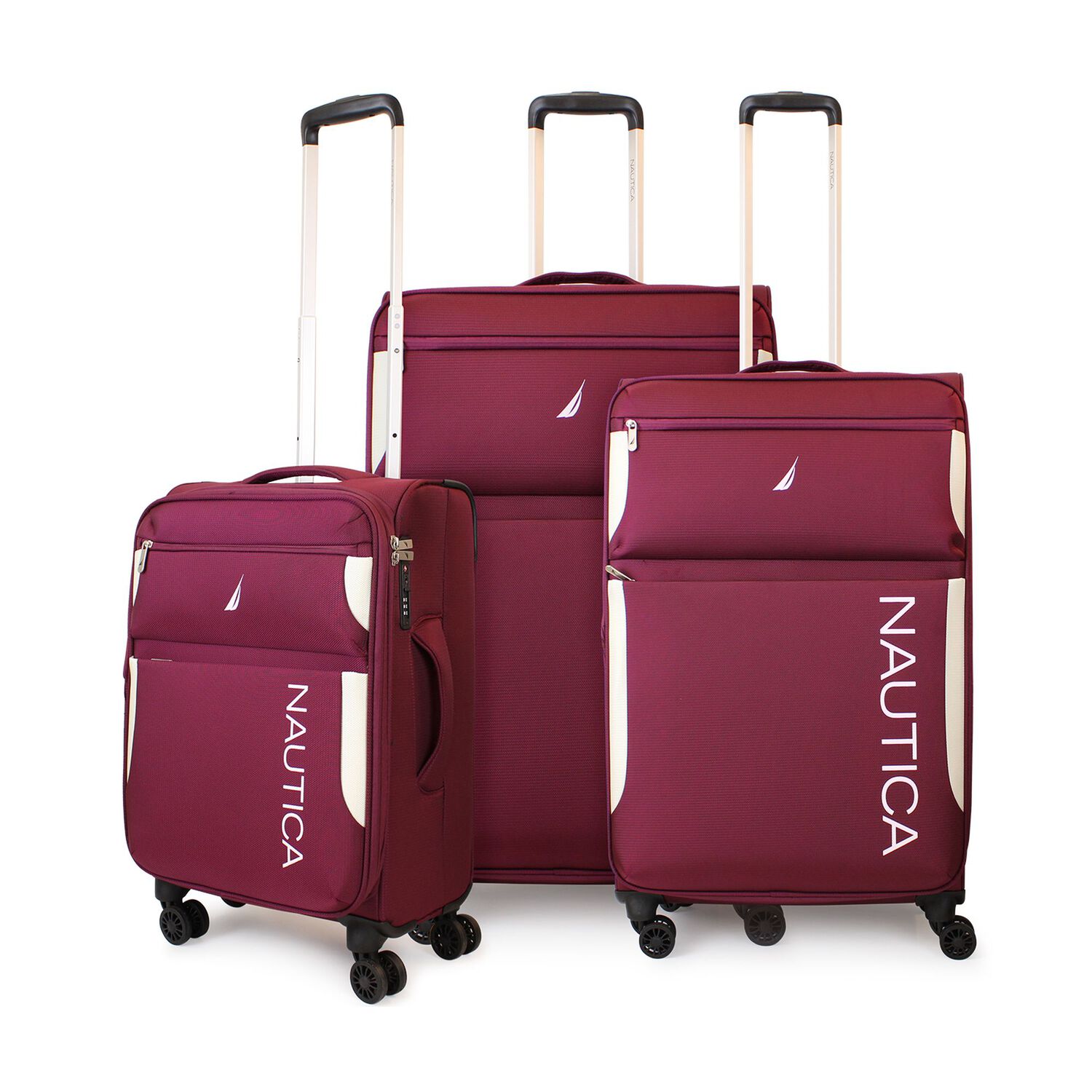 Set De 3 Maletas Blandas S+m+l Nautica Marbella Burdeo image number 0.0