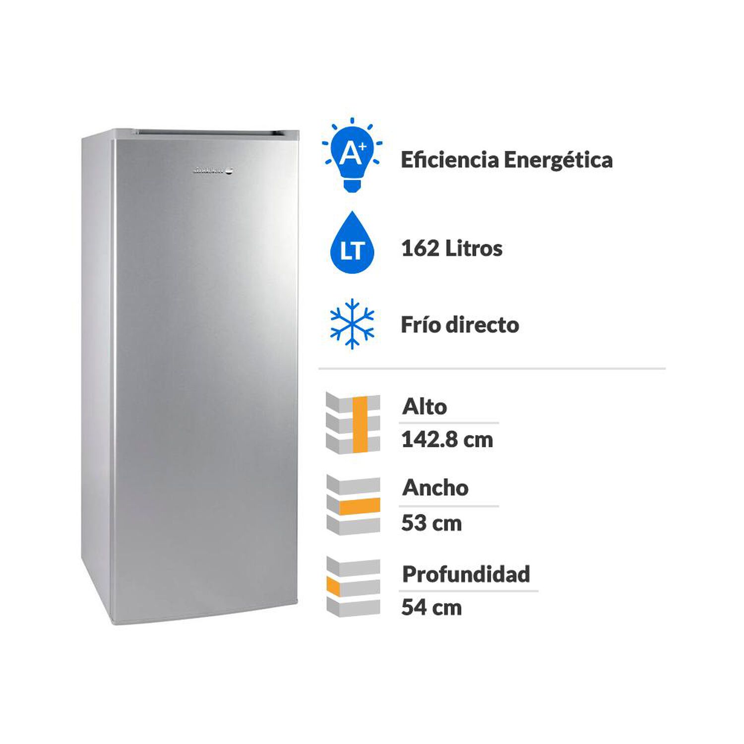 Freezer Vertical Sindelen SFV-205SI / Fr&iacute;o Directo / 162 Litros / A+ image number 1.0
