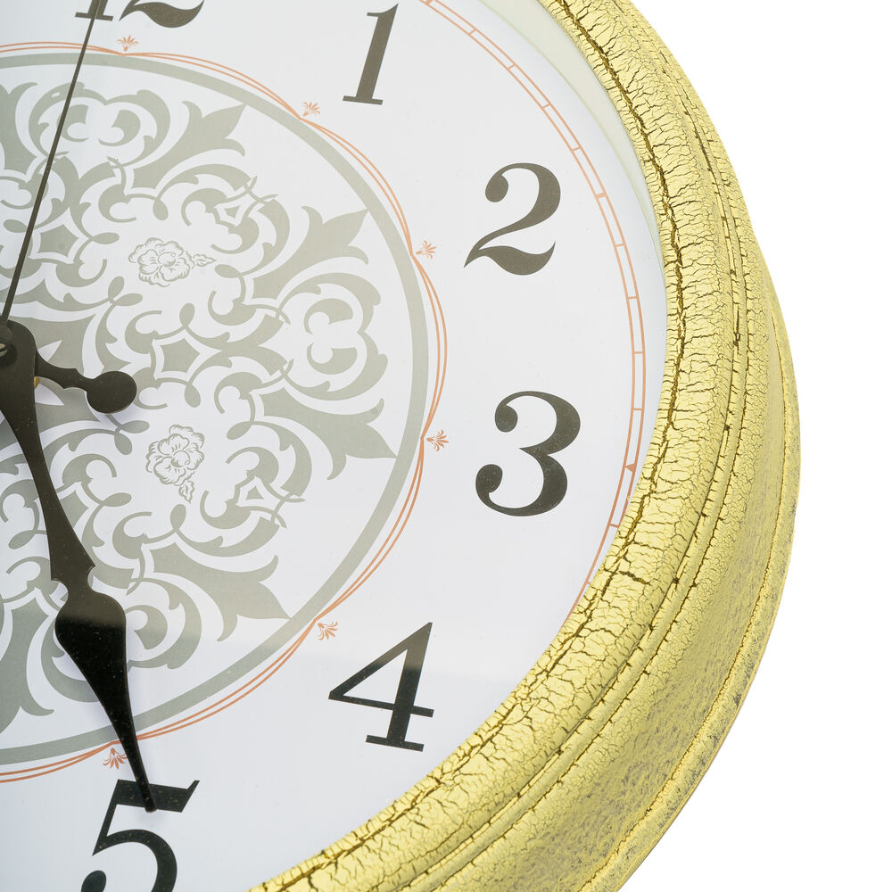 Reloj De Pared Textura Craquelada Amarillo Chinitown image number 1.0