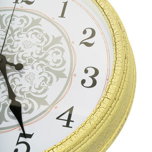 Reloj De Pared Textura Craquelada Amarillo Chinitown