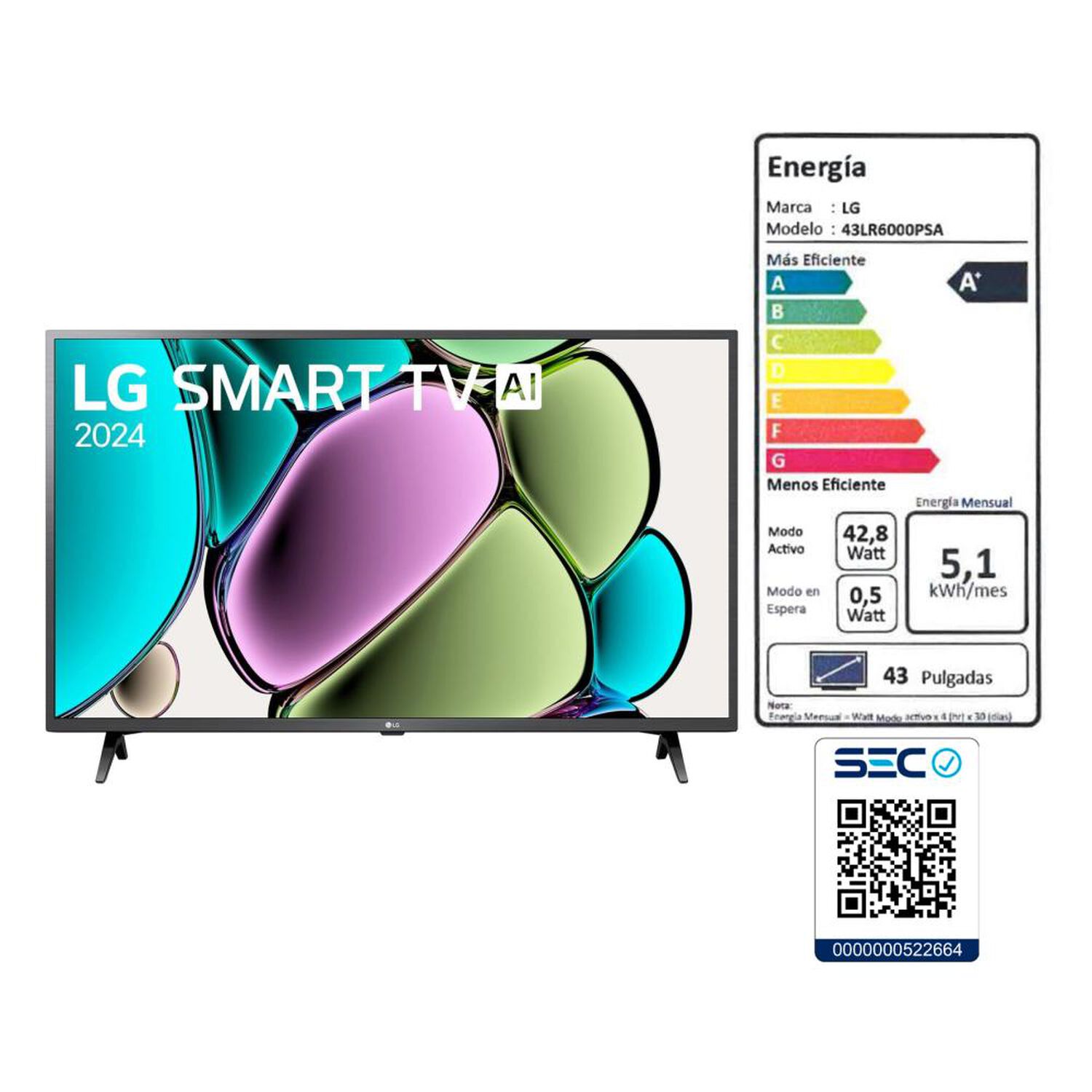 Led 43" LG 43LR6000PSA / Full HD / Smart TV image number 6.0